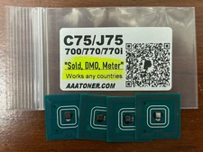 4 x Toner Chips for Xerox Color C75, 700, 770, 770i, J75 Refill