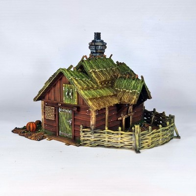 15/28/32mm Scale Farmstead Hut Building Medieval Fantasy Scatter Terrain DnD RPG