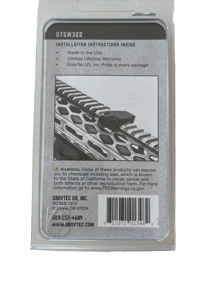 Grovtec, GTSW322 Side Rider Picatinny Pulsador QD Base de Montaje de Eslinga Foto 3 de 3