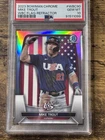 2023 Bowman Chrome WBC Flag Refractor Mike Trout USA /499  PSA 10 Gem Mint