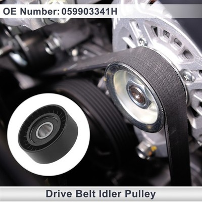 Drive Belt Idler Pulley for Audi A4 2004-2016 No.059903341H Black 1 Pc