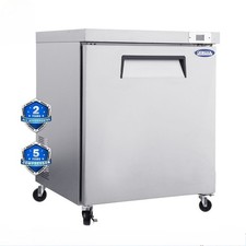 29" Commercial Undercounter Refrigerators 8 Cu.Ft with Smooth Casters ETL & DOE