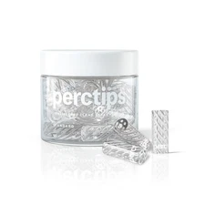 50 pack 10MM PercTips Spiral Vortex Glass Tips Clear