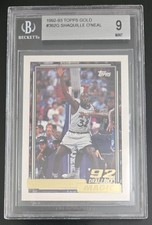 1992-93 Topps GOLD #362G Shaquille O'Neal O'Neal Rookie BGS 9 MINT
