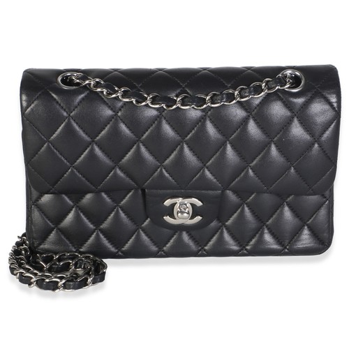 Chanel Black Quilted Lambskin Small Classic Double Flap Bag