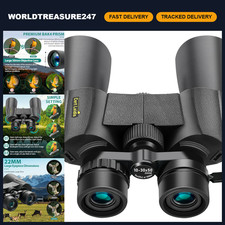 High Power 10-30x50 Zoom Binoculars for Adults - HD Professional Optics, Waterpr