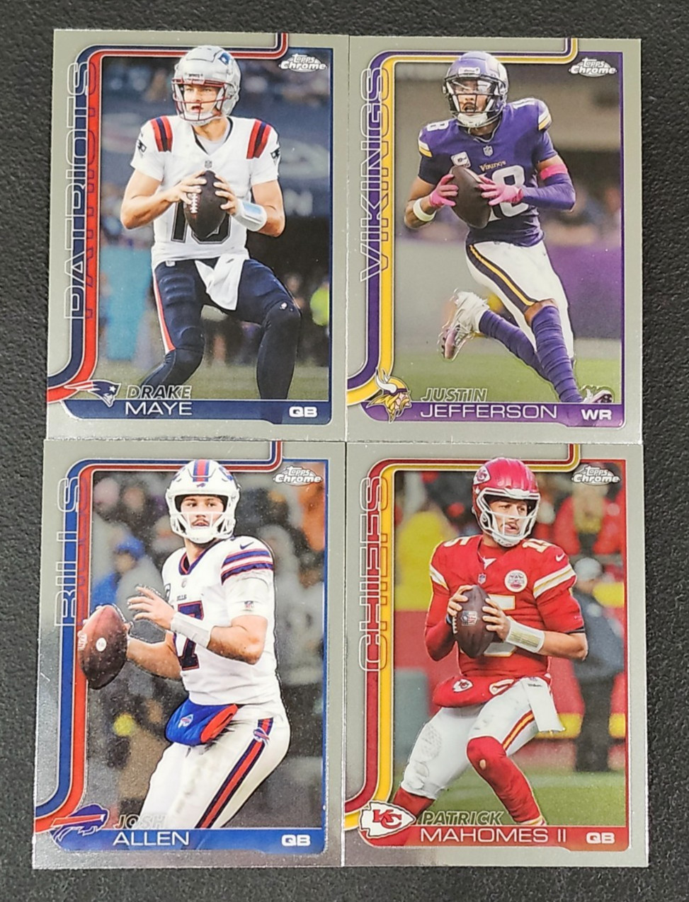 2025 Topps Chrome Football BASE 1-250 You Pick - 2 Card Minimum