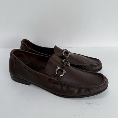 Salvatore Ferragamo men’s loafers size 9D Salvatore Ferragamo Gancini Loafers Black Polished Leather  main image 2