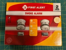 2 Pack First Alert P1000 10-Year Battery Micro Photoelectric Smoke Alarms New