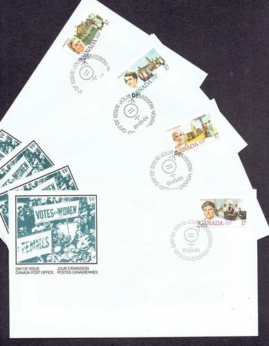 Canada FDC - 1981 - Canadian Feminists,  Scott # 879-82, 4 FDCs