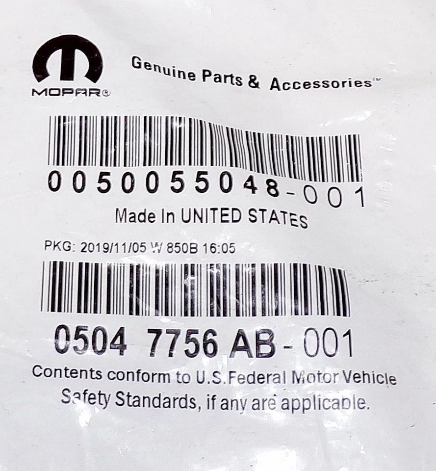 05047756AB New OEM Mopar Valve Cover Gasket for 2018-2022 Compass Renegade - Image 3 of 3