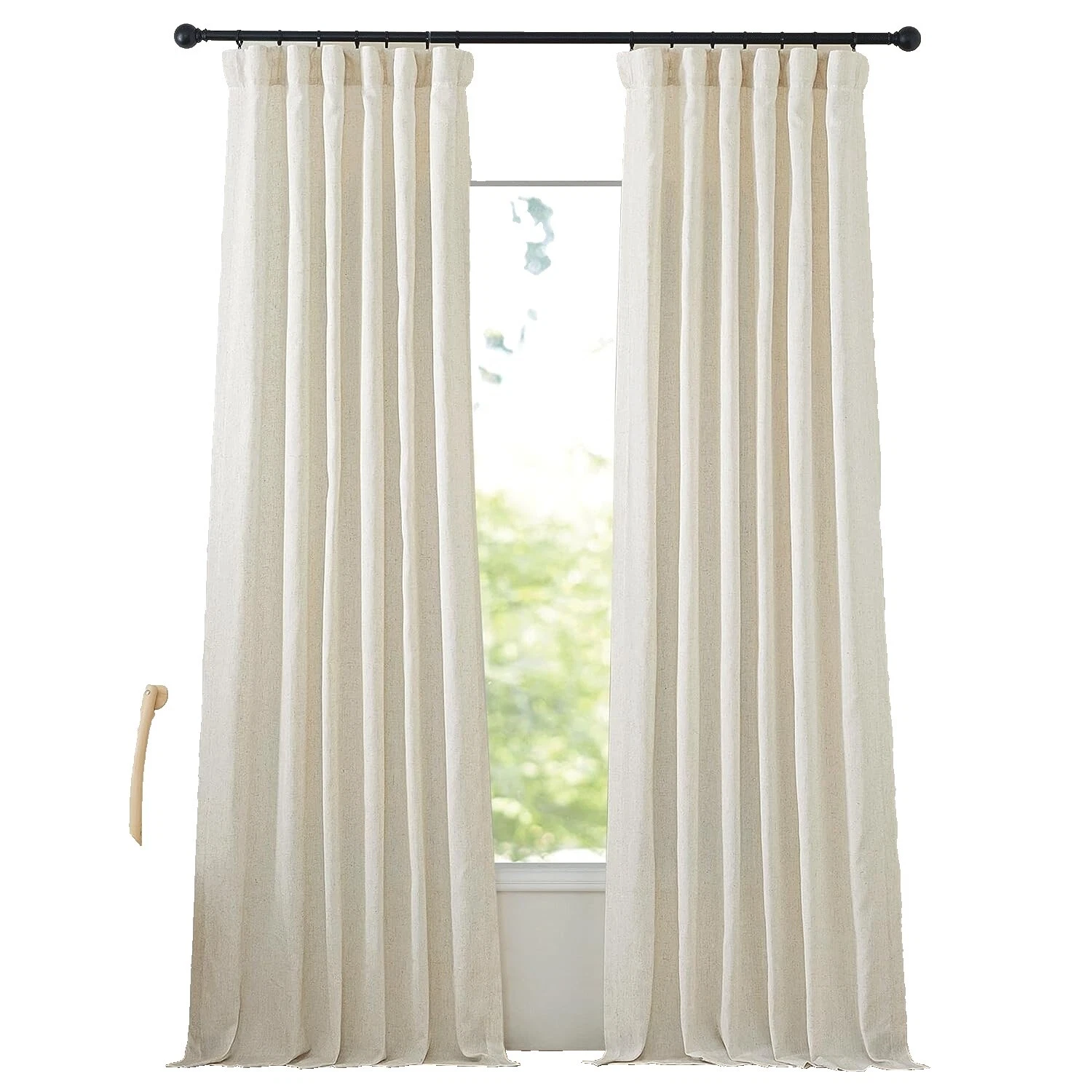 Ventana de lino Cortinas plisadas