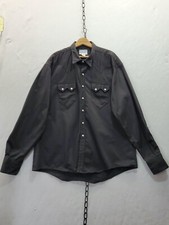 Rockmount Ranch Wear Shirt Men  s XL Black Long Sleeve Pearl Snap Relaxed Western