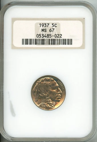 NGC - Buffalo Nickel - 5c - 1937 - MS 67