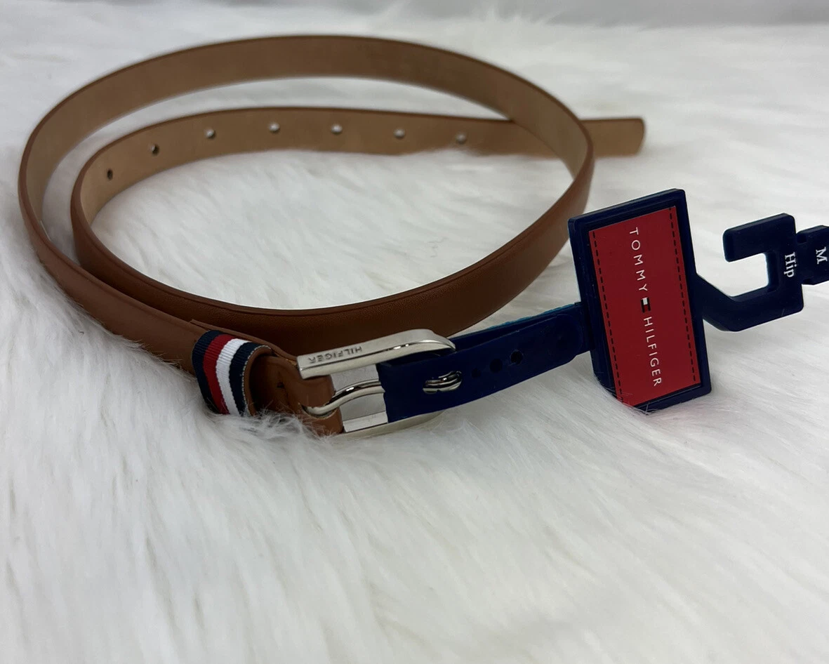 TOMMY HILFIGER Woman s Synthetic Leather Brown Belt Size M New eBay