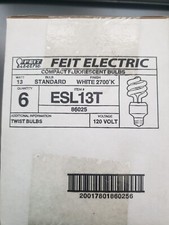 Feit Electric ESL13T CFL Light Bulbs, Lot of 6