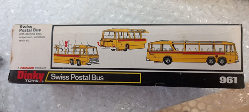 Dinky Supertoys SCARCE 961 Vega Major Luxury Coach Swiss Postal Bus, Yellow - Picture 15 of 15