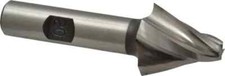 Made in USA 20� 1/4" Small End Diam, 1" LOC, 4 Flute HSS Tapered Square End M...