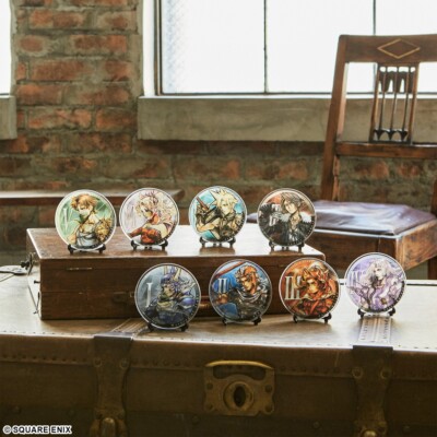 FINAL FANTASY I・II・III・IV・V・VICOLLECTION Final Fantasy I II III IV V VI VII Display Glass Plate Collection