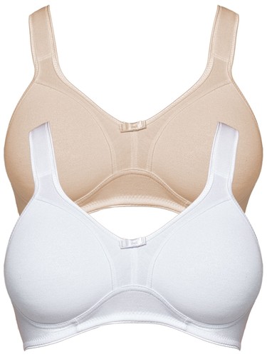 Susa Pack of 2 Cotton Rich Support Bra without Underwiring 7619 - Picture 3 of 7