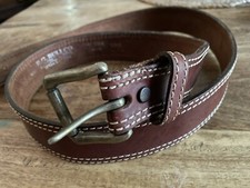 Vintage R.G. Bull Co Full Grain Cowhide Leather Belt Size 46 USA Made