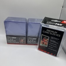 Ultra Pro 3X4 PREMIUM Toploaders 35pt 2 Packs of 25 and 100 PREMIUM soft sleeves