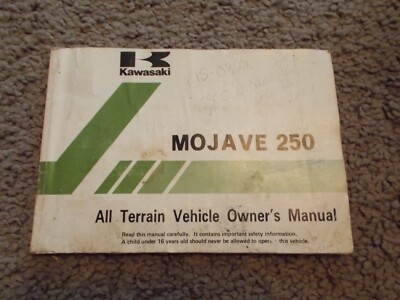 1994 Kawasaki Mojave 250 Owner's Manual
