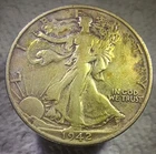1942 S Liberty Walking Silver Half Dollar in Very Fine Condition. -#0031