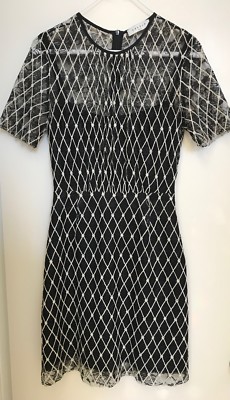 chinese dress ladies Sandro Black Fitted Mini Dress with Lace Sleeves main image 0