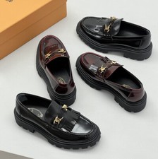 Tod's Women's Loafers real Leather Flat Bottomed Round Toe Fringed Shoes Luxury