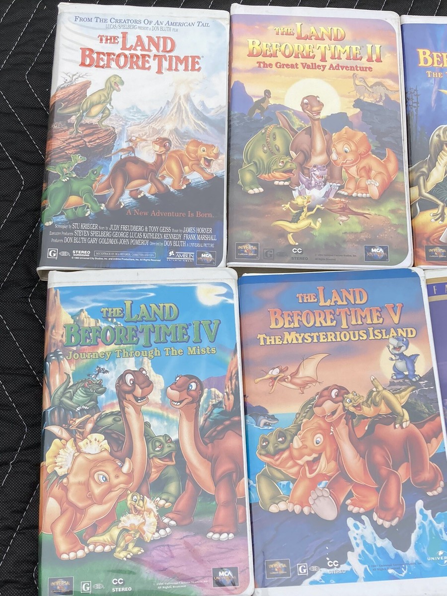 The Land Before Time 1-6 VHS Bundle Collection, Rare