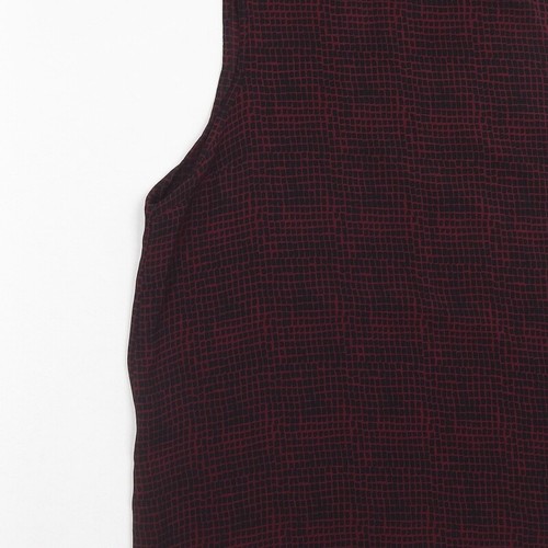 Topshop Womens Purple Geometric Polyester Blend Tunic Tank Size 10 Round Neck - Picture 9 of 10