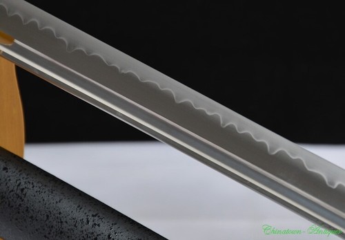 Sharp Straight Sword Zatoichi Japanese Katana T10 Steel Blade Clay Tempered#2204 - Picture 24 of 24