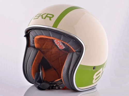 CASCO BKR JET DEMI-JET CAFE RACER CUSTOM SCRAMBLER VINTAGE DA CITTA BIANCO  VERDE | eBay