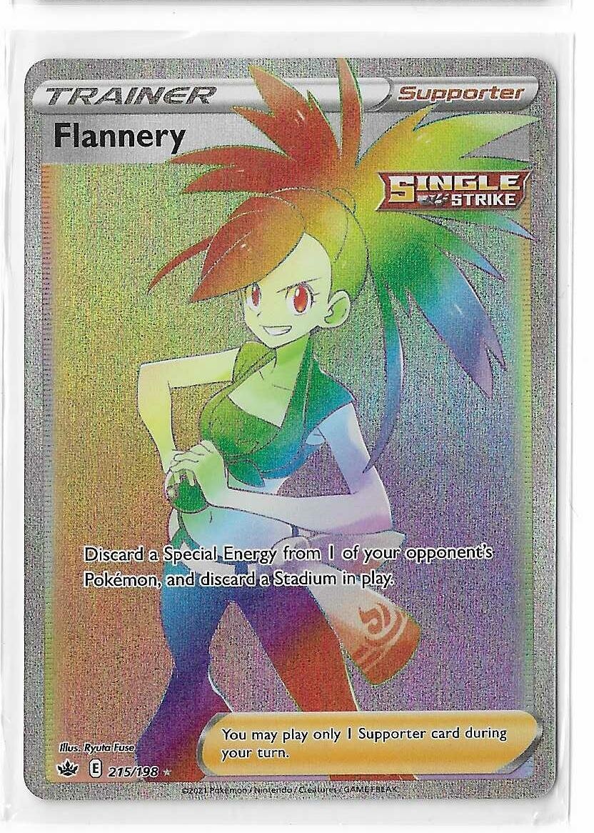 Flannery - 215/198 - Pokemon Chilling Reign Sword & Shield Secret Rare Card NM