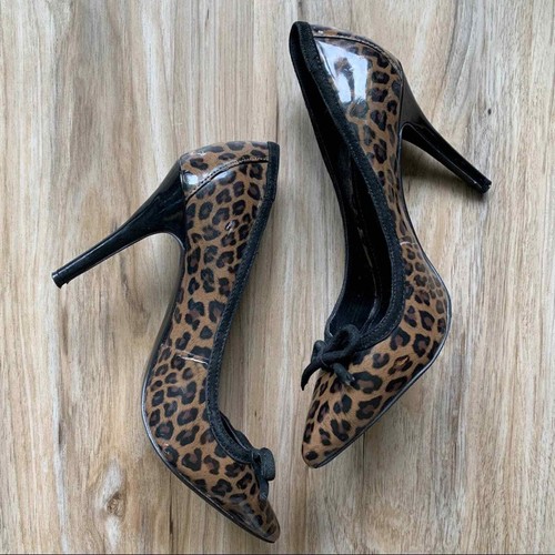 VÍCTOR ALFARO Leopard Pointed Toe Stiletto Retro Rockabilly Heels EU 38 US 7,5 - Bild 7 von 10
