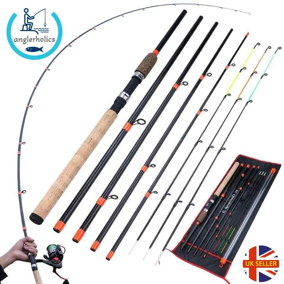 9.8ft Feeder Fishing Rod With 3 Quiver Tips 6 Sections Carbon Fibre Travel Rod