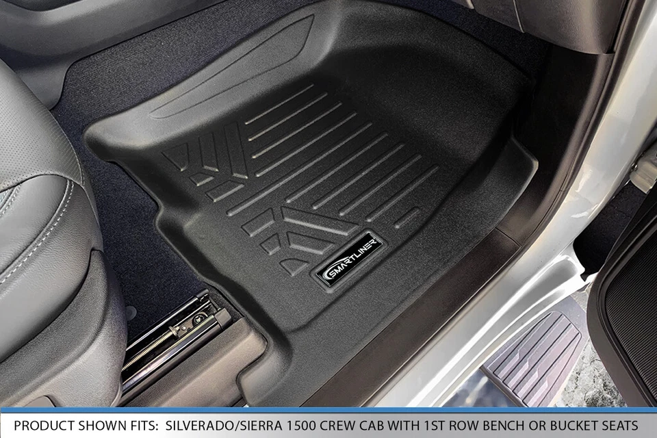 SMARTLINER Floor Mats Set 2019-2025 Silverado 1500 | 2020-2025 Sierra 2500 3500 Foto 3 de 4