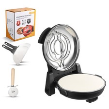 Uimoso 12-Inch Electric Countertop Pizza Oven, 1200W for Home Use (Black)