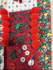 Slow Stitch Junk Journal Kit Craft Sewing Crochet Vintage Fabric Lace #16