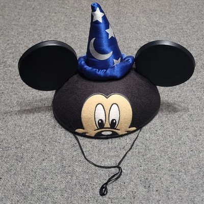 Vintage Y2K Disney Mickey Mouse Ears Hat Cap Sorcerer Apprentice Wizard Fantasia
