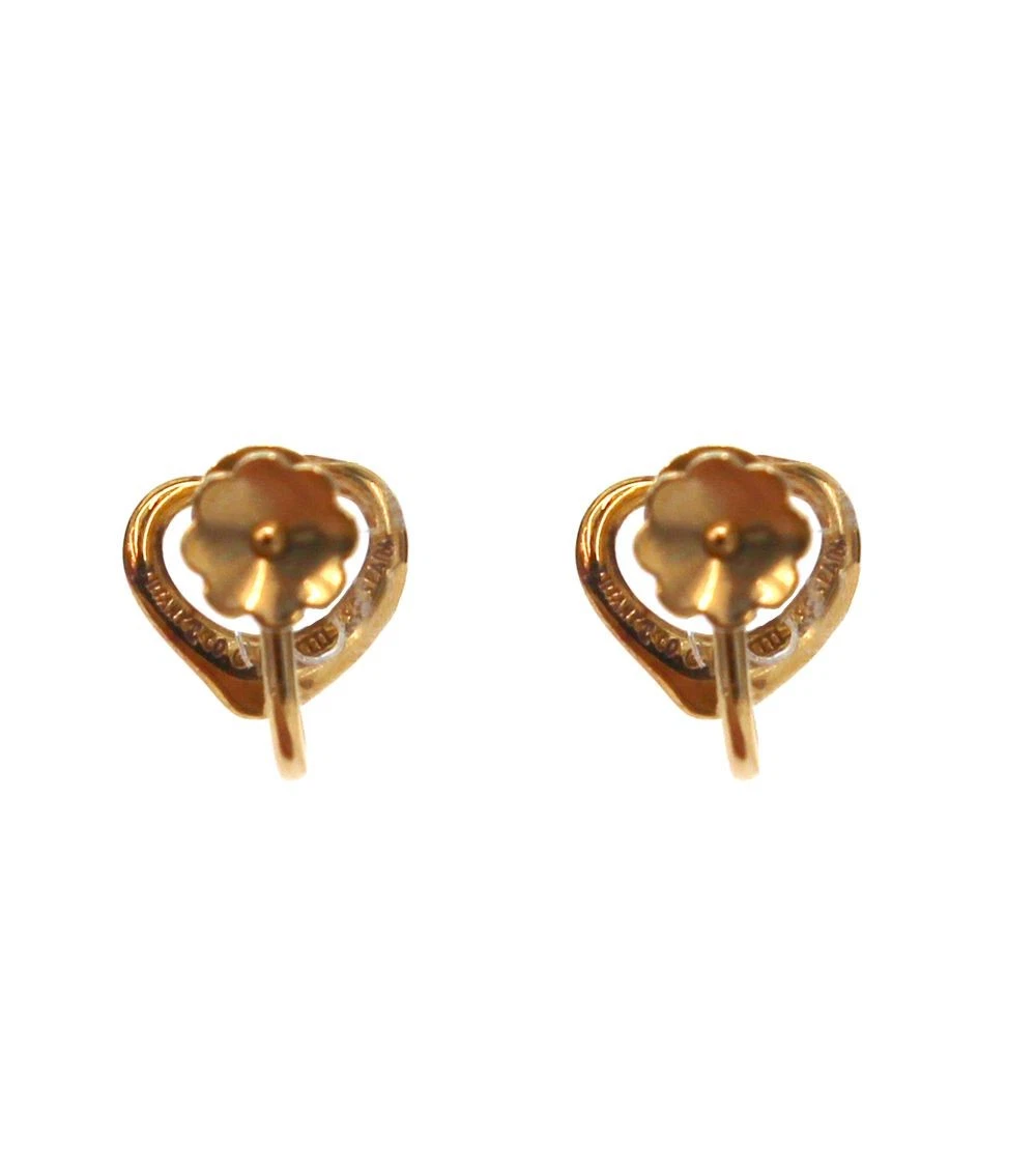 Tiffany & Co Offenes Herz Gold Ohrringe 19244 146386997 [U]
