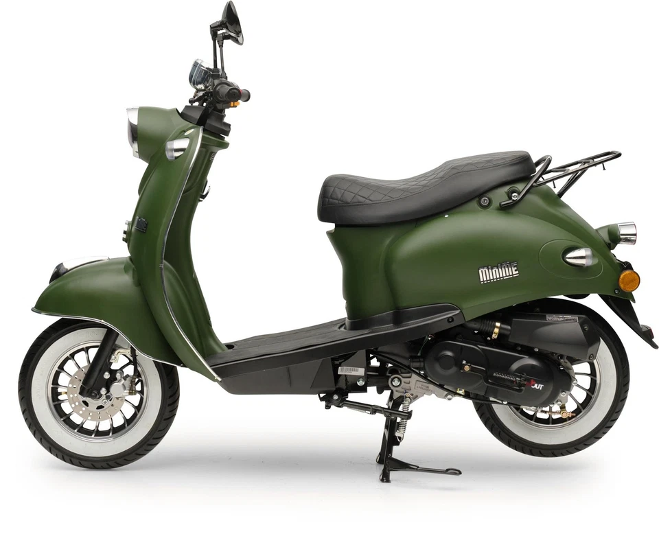 Motorroller 50 ccm Burnout MiniMe 2.0 Mattgrün 45 km/h - Bild 2 von 4
