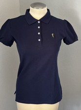 NEW CAROLINA HERRERA short sleeve polo T-shirt size L Large Navy Blue