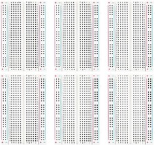 6PCS 400 Point Breadboard Kit Solderless Breadboards for Arduino Project Small B