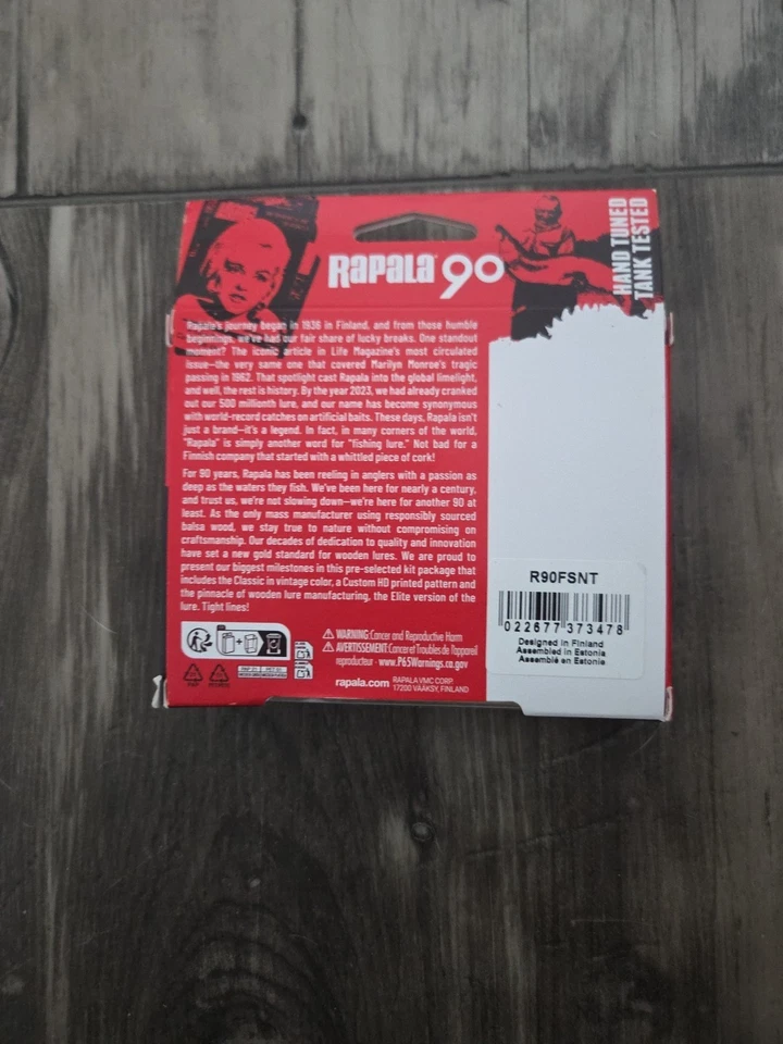 Novo Kit de Isca Rapala 90º Aniversário (Conjunto de 3 Iscas para Colecionadores) Não Disponível nos EUA - Imagem 4 de 4