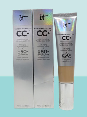 IT COSMETICS YOUR SKIN BUT BETTER CC+ COLOR CORRECTING LIGHT NWB 1.08 OZ 2PCS