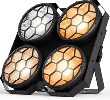 4x100W COB LED Stage Light 2in1 Warm Cool White DMX Par Uplight Sound Active