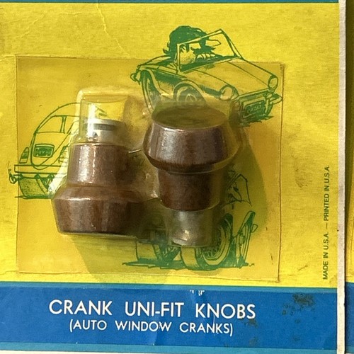 Vintage Made In California For Car Owners Crank Uni-Fit Knobs Auto Window Cranks - Picture 2 of 4