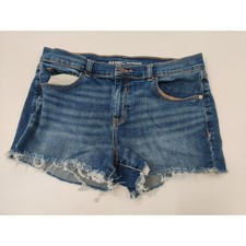 Old Navy Boyfriend Denim Shorts Distressed Raw Hem Blue Women's Size 12